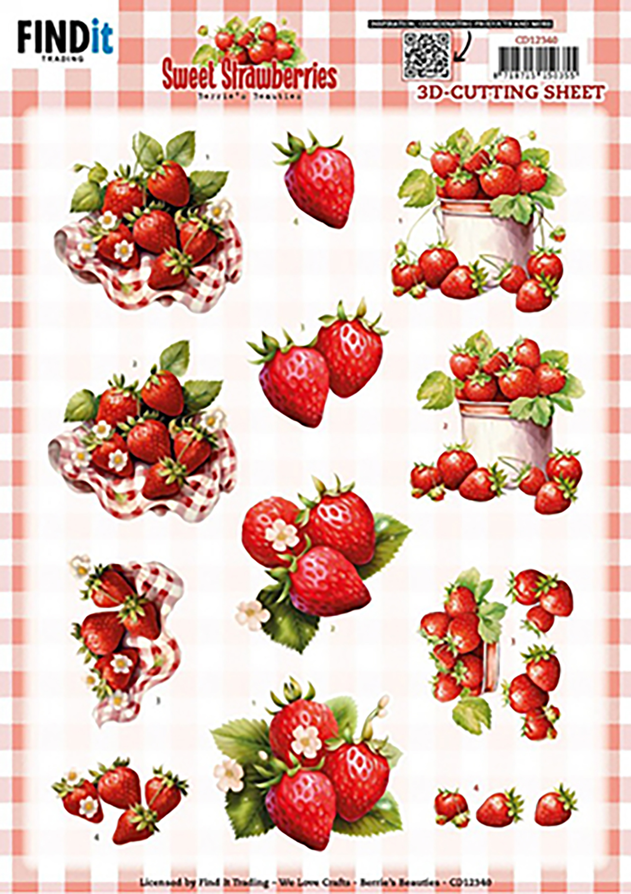 Pure Strawberries Die-Cuts Sheet