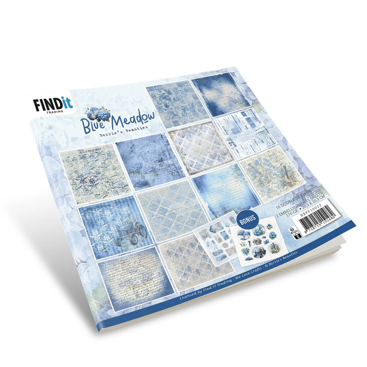 Blue Meadow 8x8 Papers