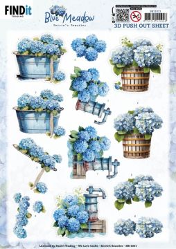 Blue Meadow Water Pump 3D Die-Cuts