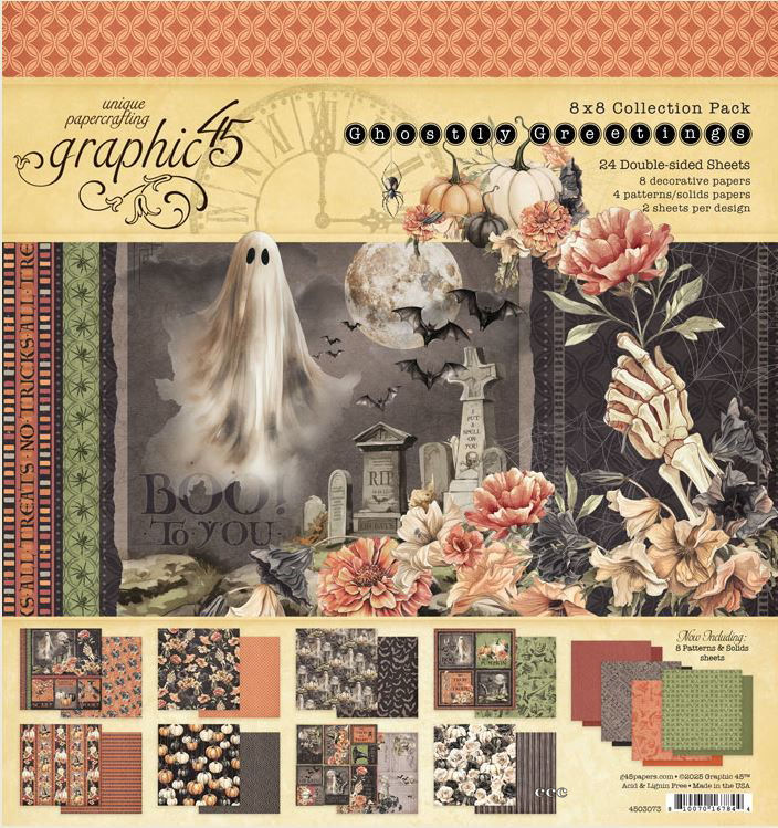 Ghostly Greetings 8x8 Papers, 24 sheets