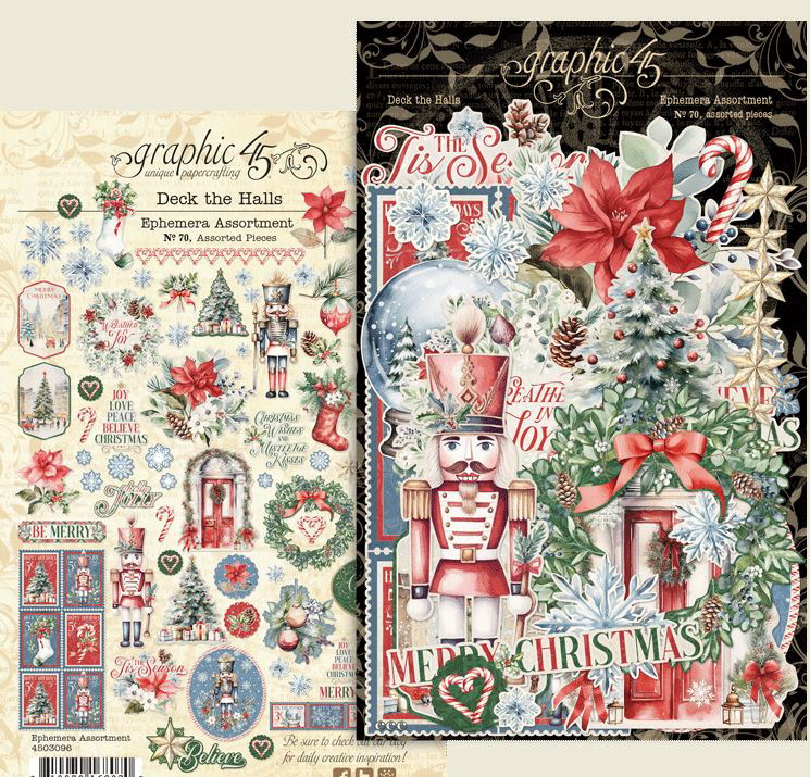 Deck the Halls Ephemera, 65 die-cuts