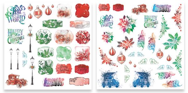 Vintage Christmas Ephemera Die-Cuts, 64 pieces