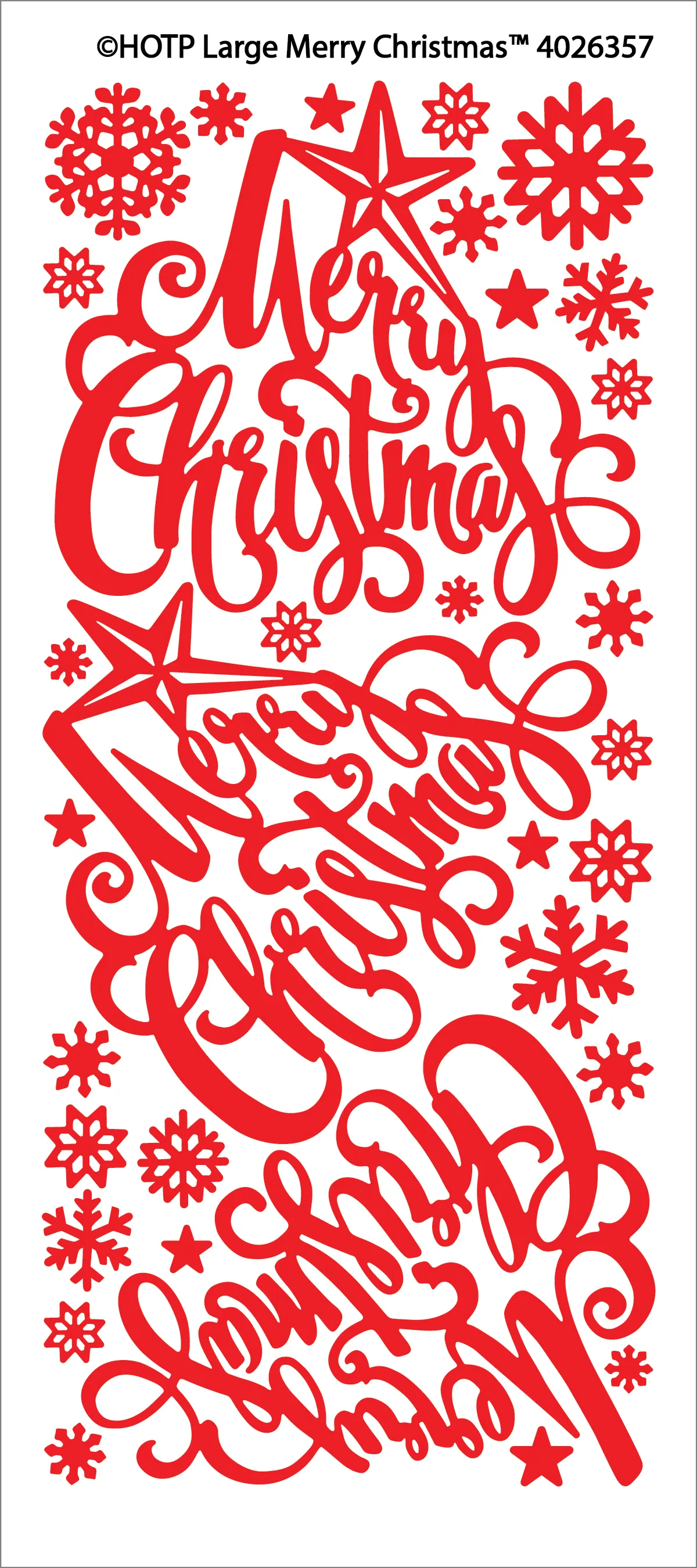 Large Red Merry Christmas Dazzles&trade; Stickers