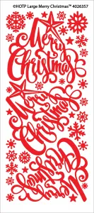 Large Red Merry Christmas Dazzles&trade; Stickers