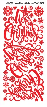 Large Red Merry Christmas Dazzles&trade; Stickers