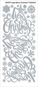 Large Silver Merry Christmas Dazzles™ Stickers