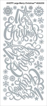 Large Silver Merry Christmas Dazzles™ Stickers