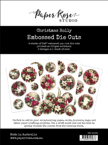 Christmas Holly Embossed Die-Cuts