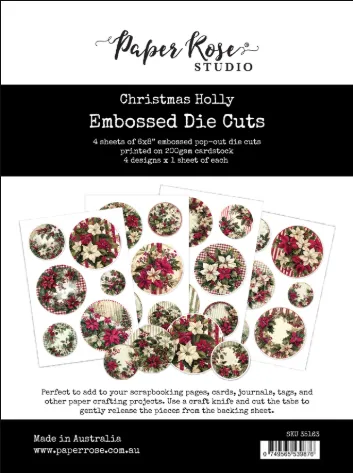 Christmas Holly Embossed Die-Cuts