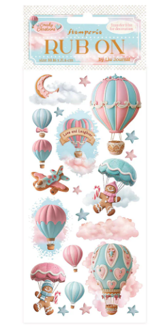 Candy Christmas Air Balloons Rub-Ons