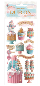 Candy Christmas Cakes Rub-Ons