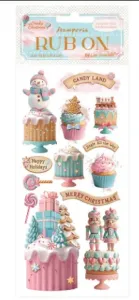 Candy Christmas Cakes Rub-Ons