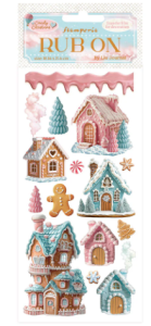 Candy Christmas Houses Rub-Ons