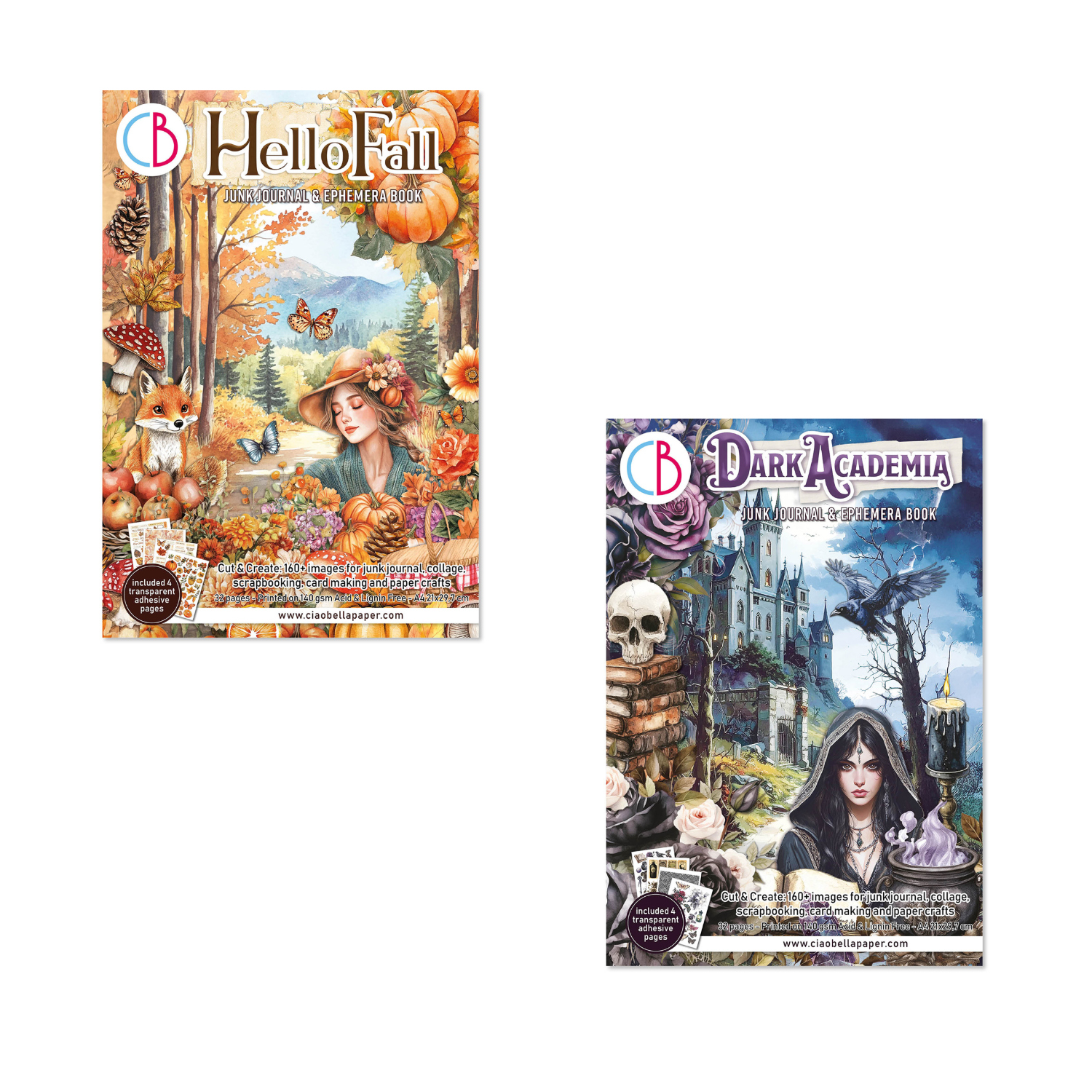 Hello Fall & Dark Academia Junk Journals by Ciao Bella Money Saver