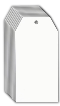 10 Large Tags, white 10 pieces