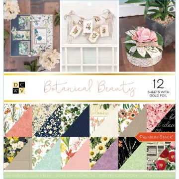 Botanical Beauties Cardstock, 36 Sheets/12 foiled