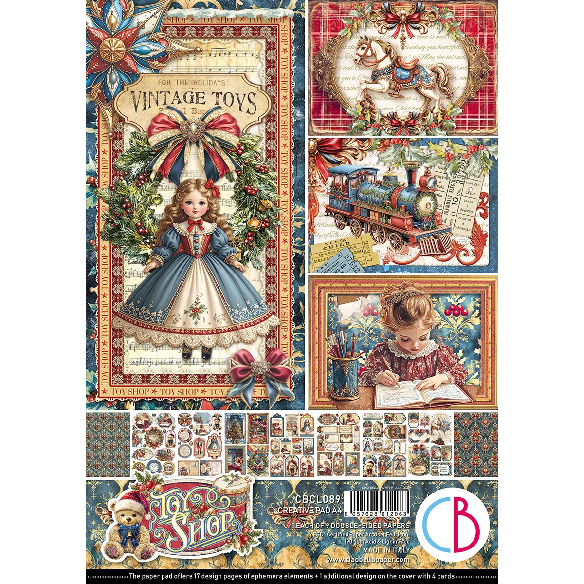 Toy Shop Creative Pad, 90 images & papers