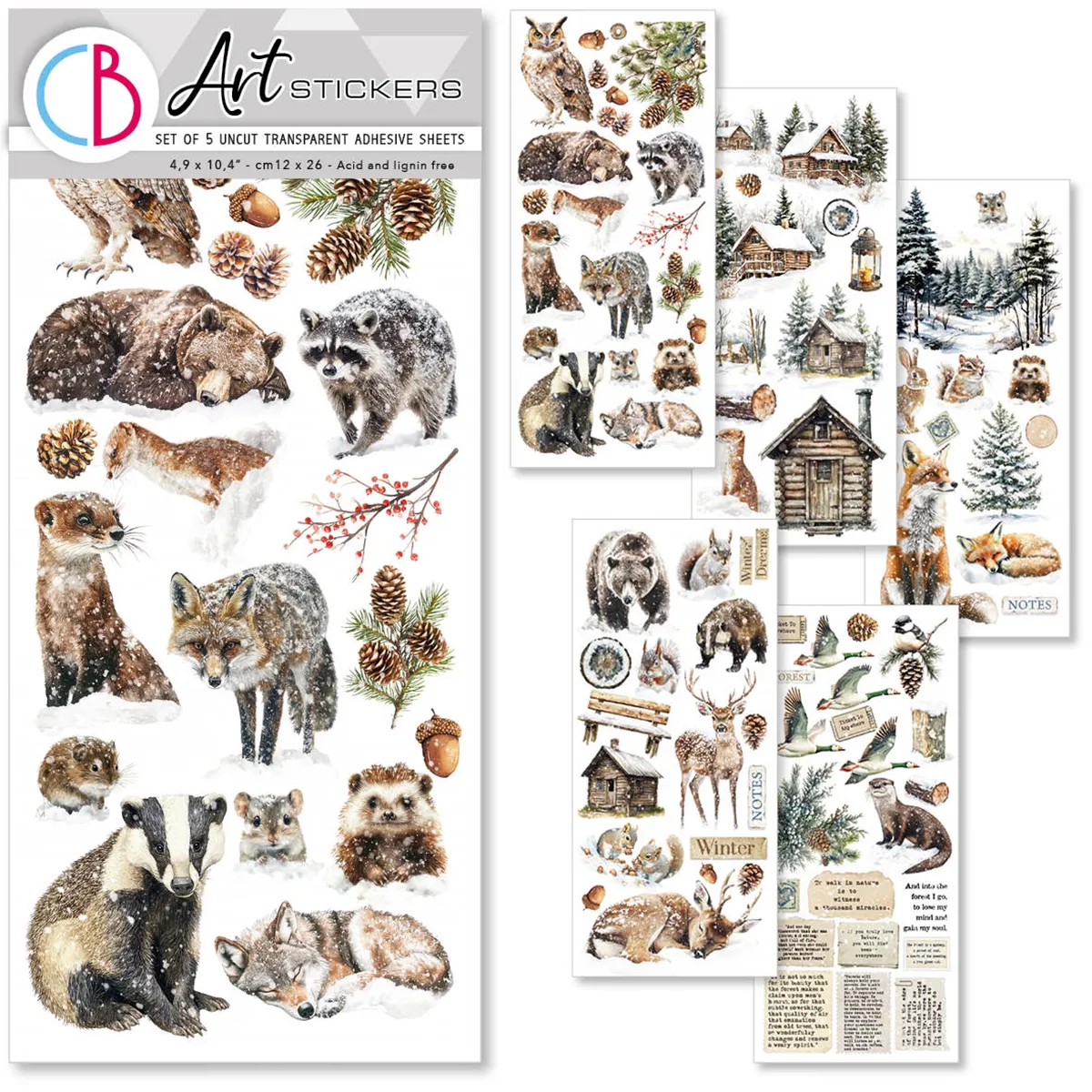 Forest Tales Stickers, 82 uncut images