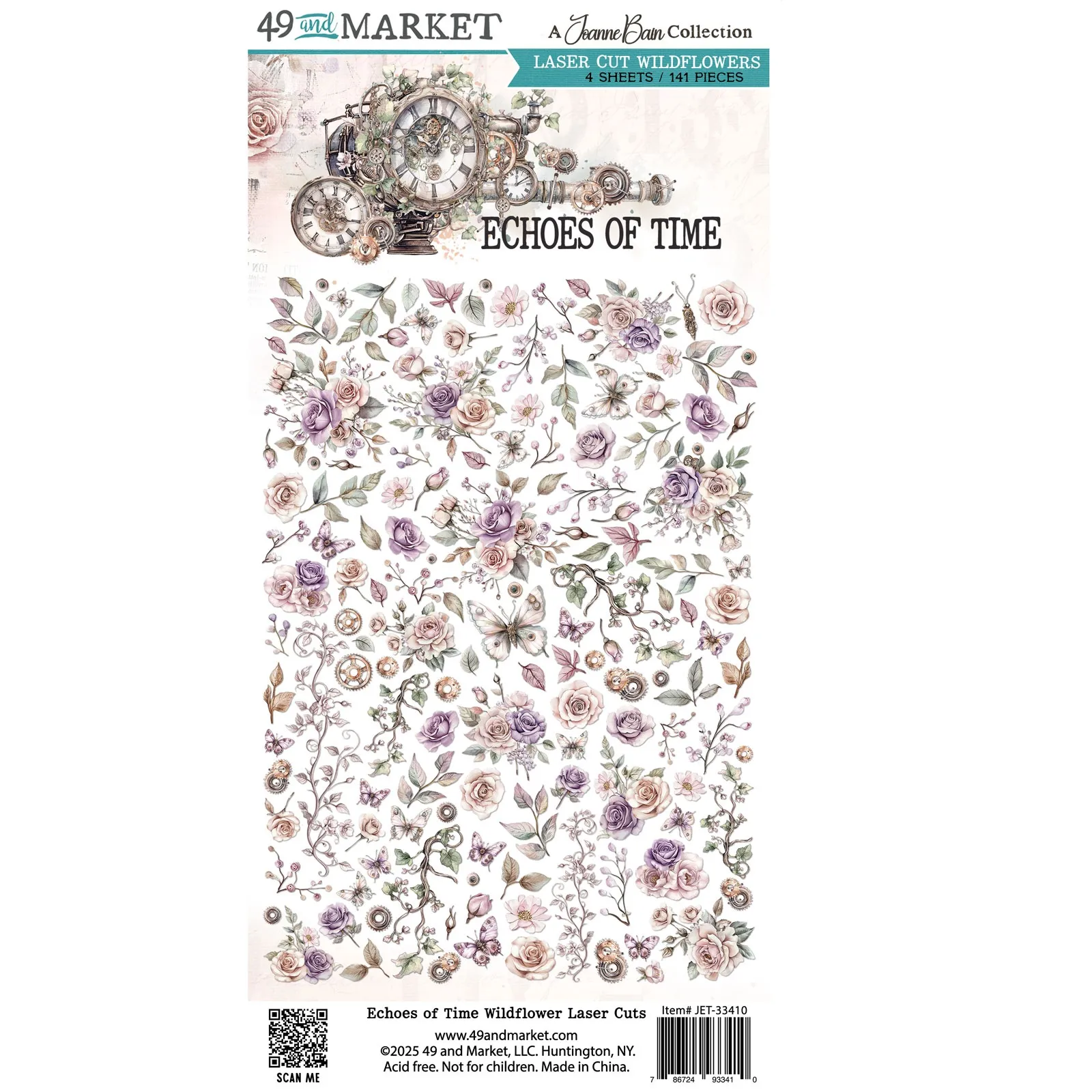 Wildflowers Echoes of Time Laser Cuts, 141 pieces