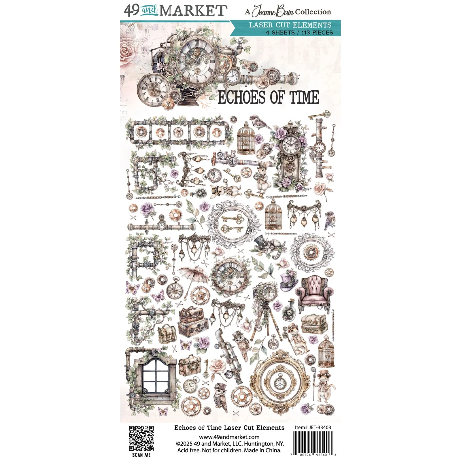 Elements Echoes of Time Laser Cuts, 113 pieces