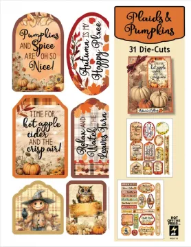 Plaids & Pumpkins Die-Cuts, 31 pieces