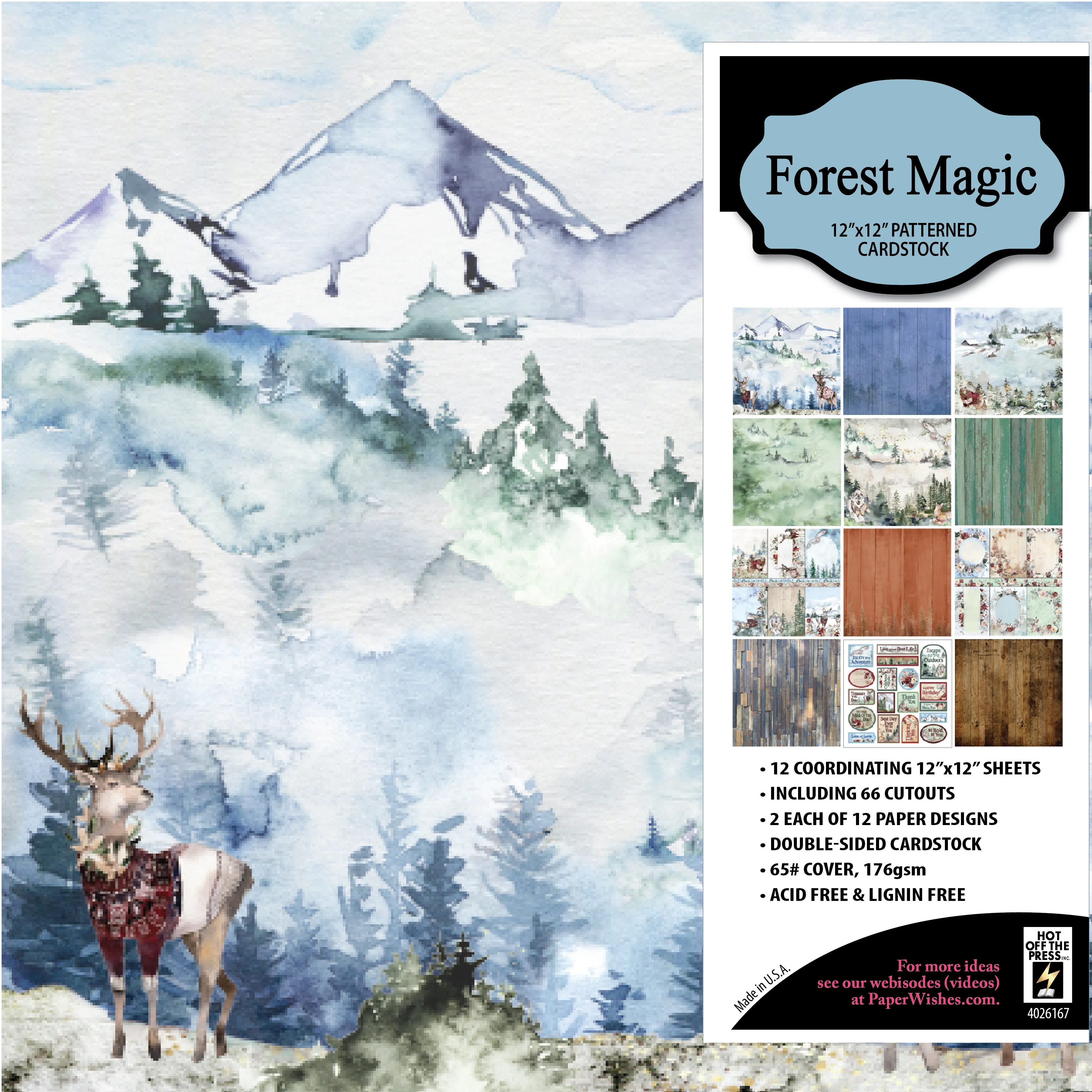 Forest Magic 12x12 Patterned Cardstock