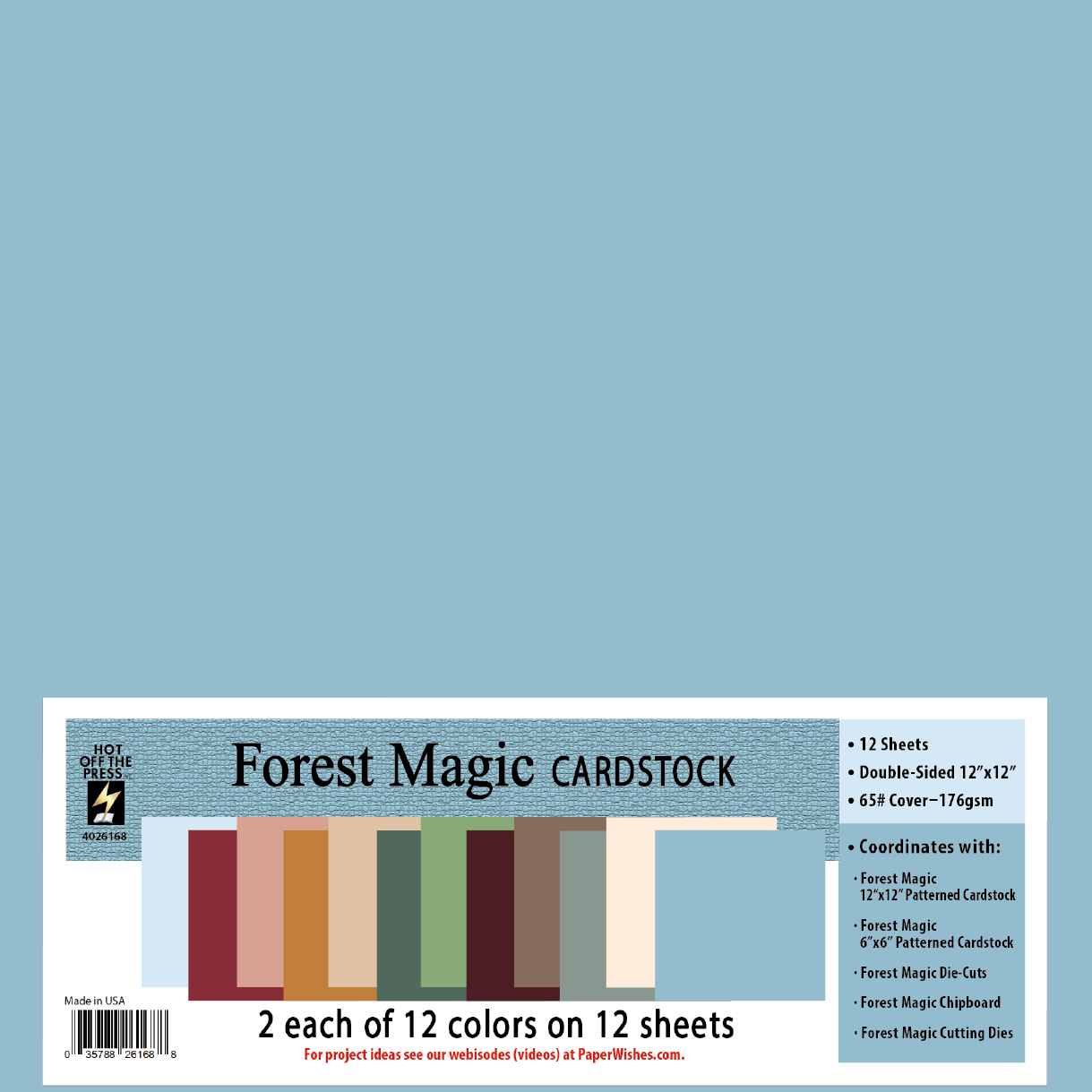 Forest Magic 12x12 Solid Cardstock