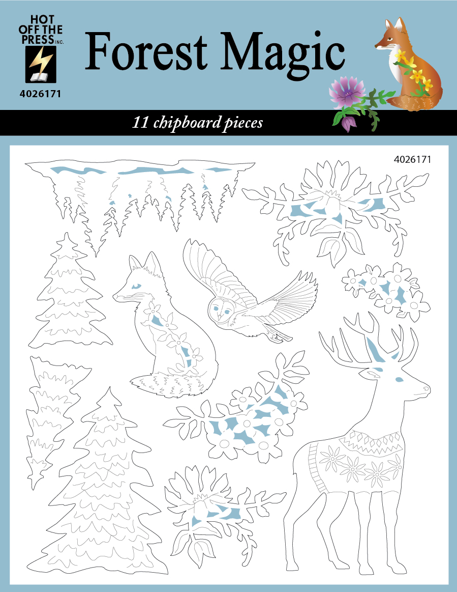 Forest Magic Chipboard, 11 pieces
