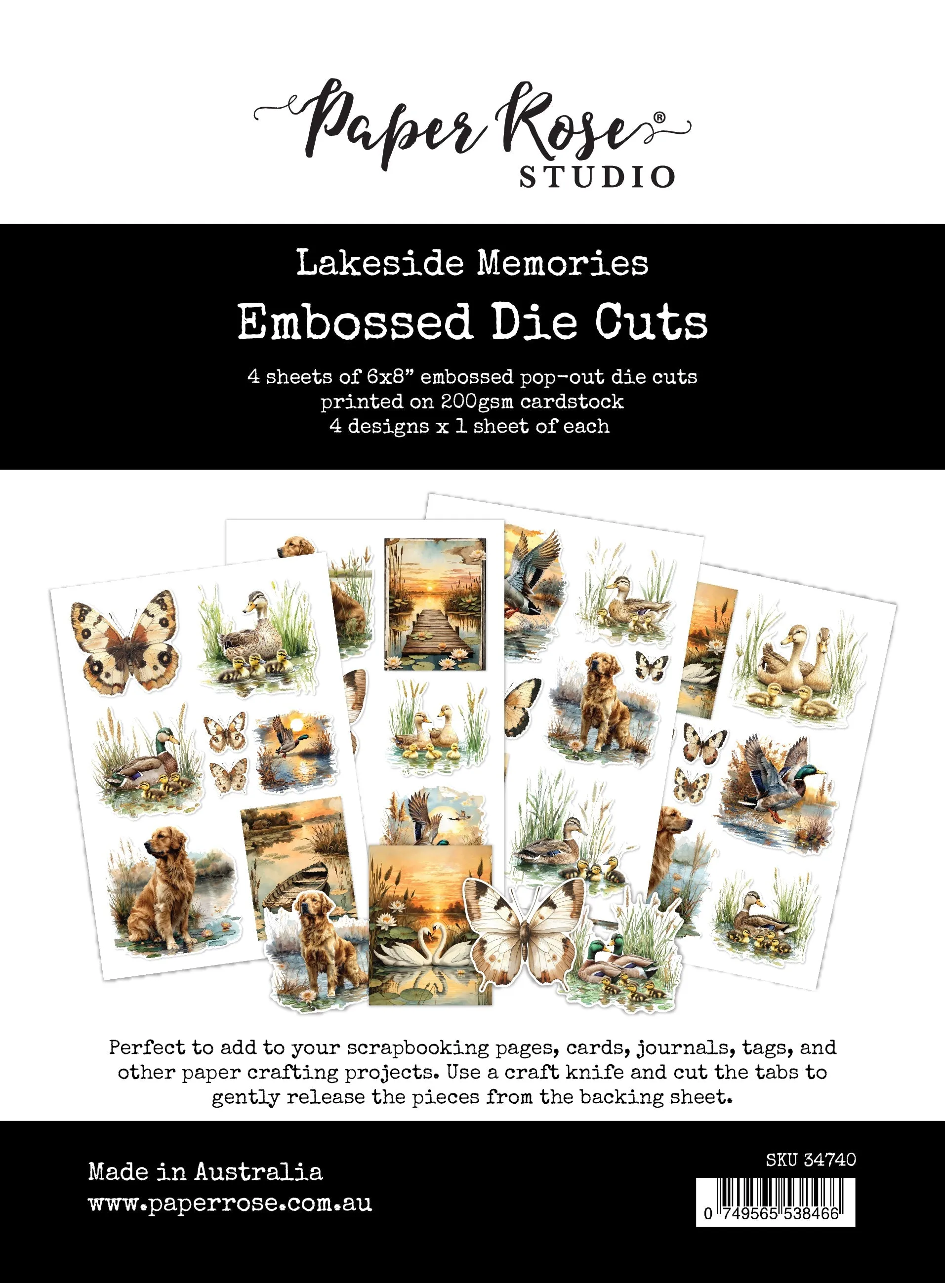 Lakeside Memories Embossed Die-Cuts, 31 pieces