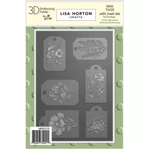 Mini Tags + Dies on 3D Embossing Folder