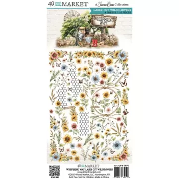 Whispering Way Wildflowers Laser Cuts, 115 pieces