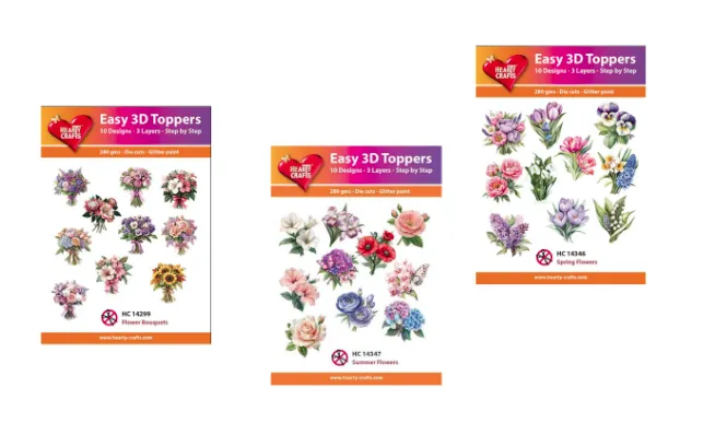 Flowers 3D Toppers by Hearty Crafts Money Saver