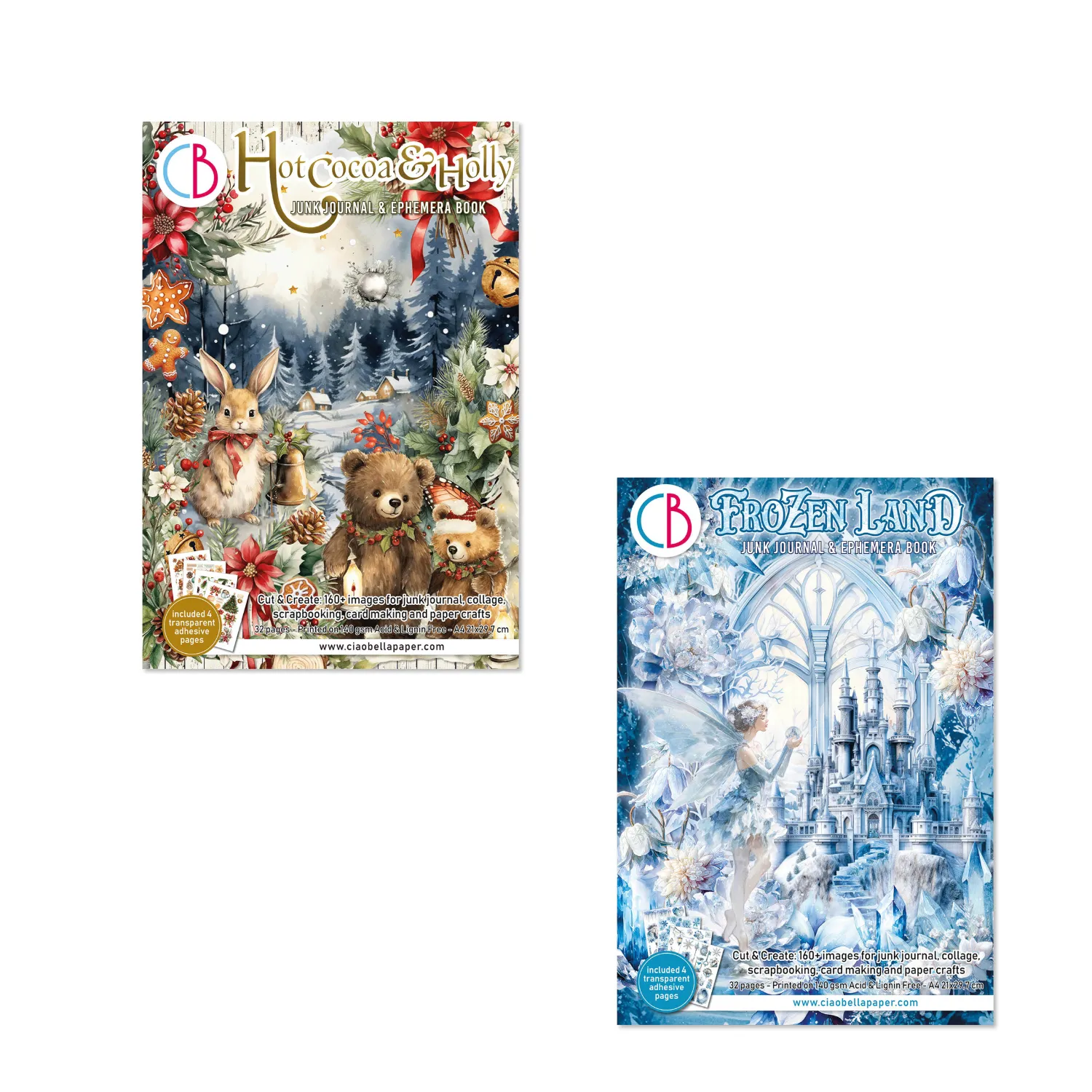 Hot Cocoa & Frozen Land Junk Journals by Ciao Bella  Money Saver
