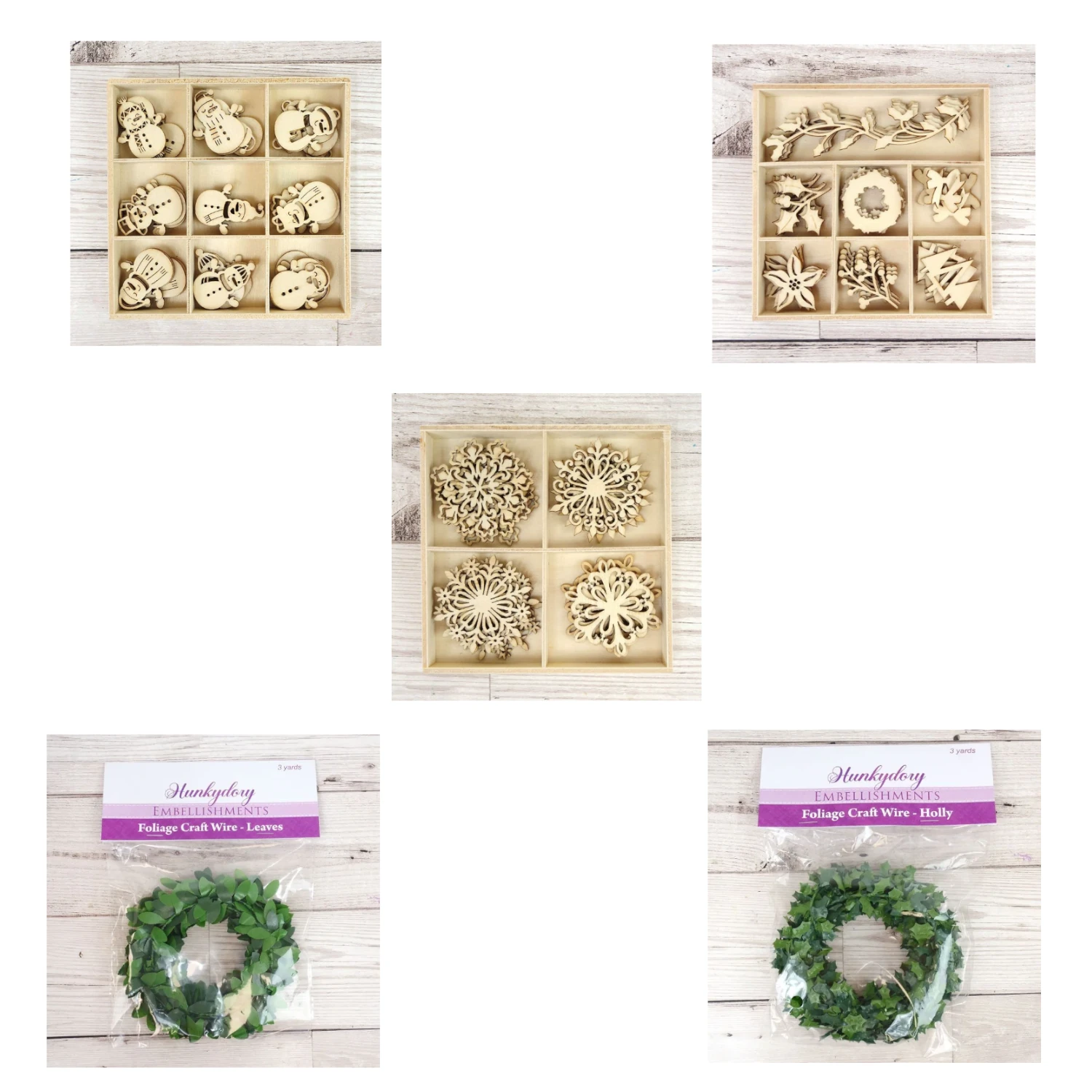 Snowflakes, Trimming & Foliage by Hunkydory Money Saver