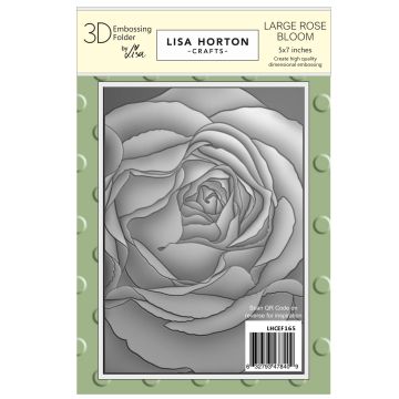 Large Rose Bloom 3D Embossing Folder, 5x7