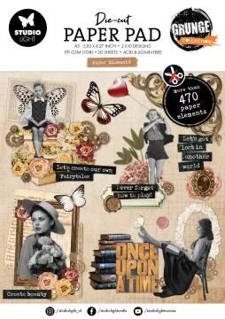 Light Grunge Die-Cut Papers, 470 pieces