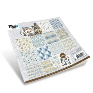 Gnomie Holidays 8x8 papers, 18 sheets