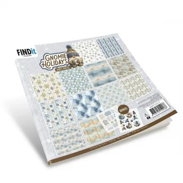 Gnomie Holidays 8x8 papers, 18 sheets
