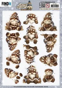 Brown Gnomie Holidays Die-Cuts