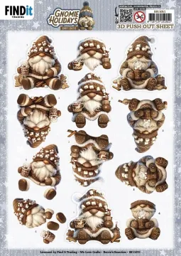 Brown Gnomie Holidays Die-Cuts
