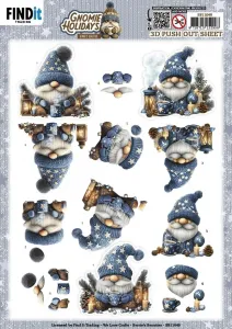 Blue Gnomie Holidays Die-Cuts