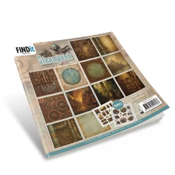Steampunk 8x8 Papers, 18 sheets