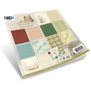 Winter Bunnies 8x8 Papers, 18 sheets