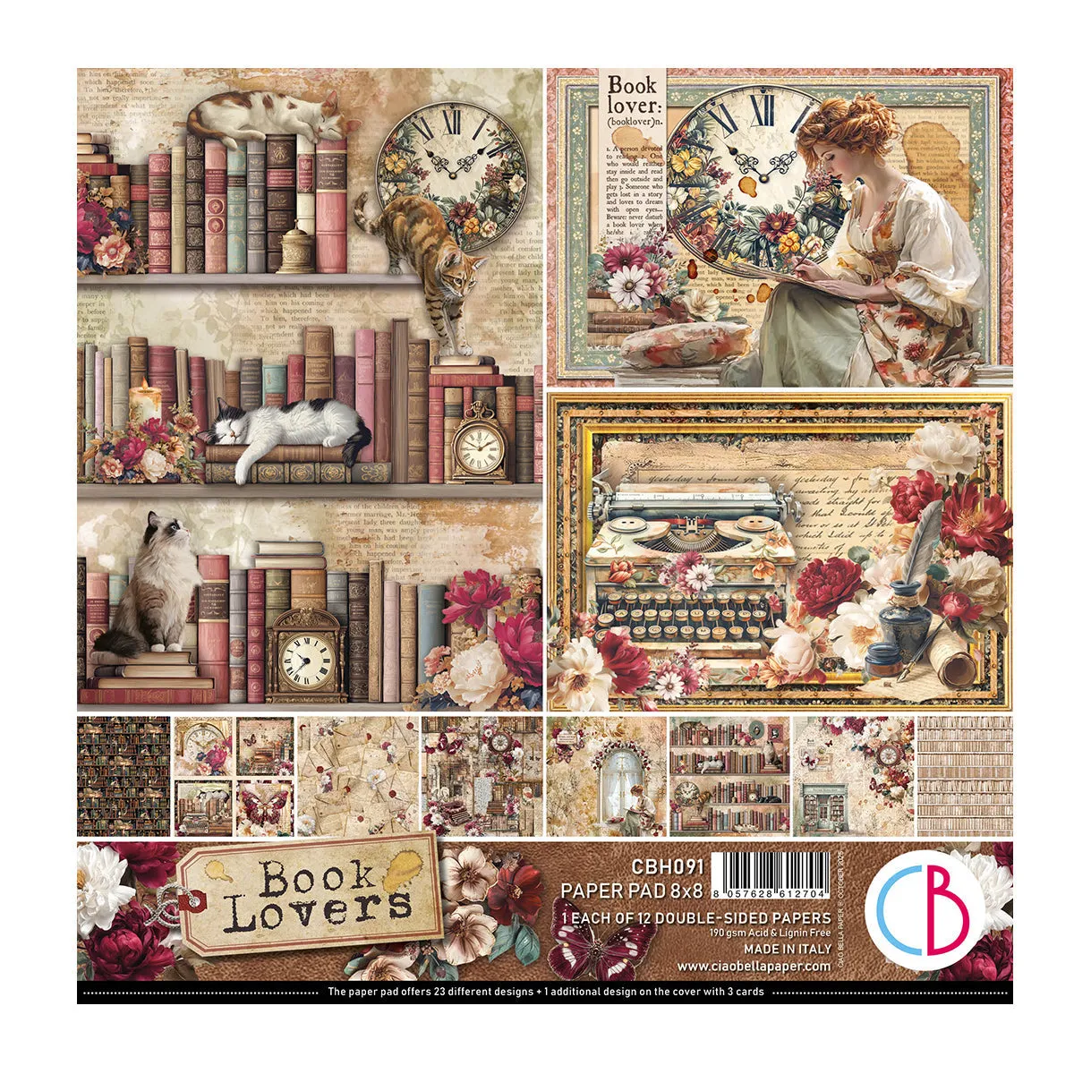Book Lovers 8x8 Papers