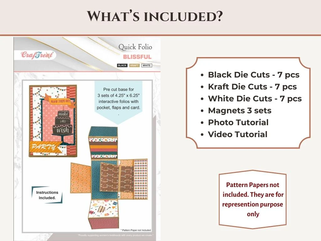 Quick Folio, black, kraft, white--Blissful