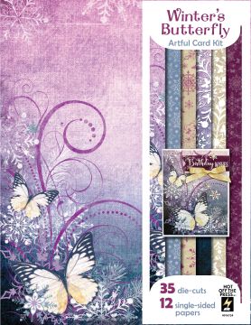 Winter's Butterfly Artful Card Kit