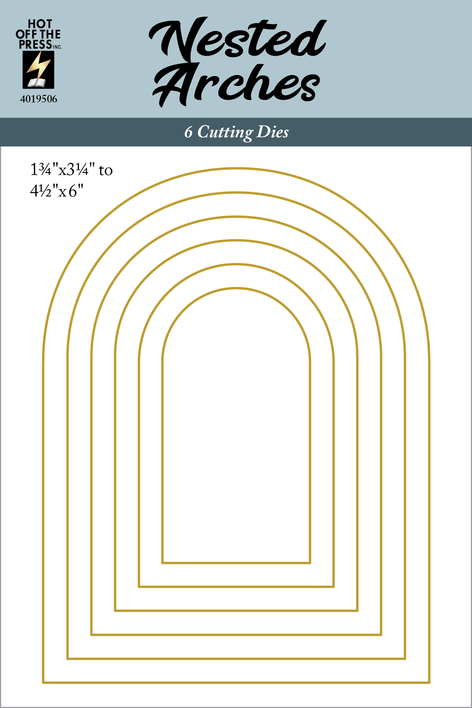 Nested Arches Cutting Dies, 6 pieces