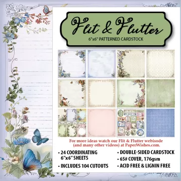 Flit & Flutter 6x6 Patterned Cardstock