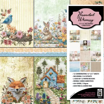 Threaded Whimsy 12x12 Patterned Cardstock