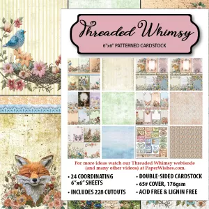 Threaded Whimsy 6x6 Patterned Cardstock